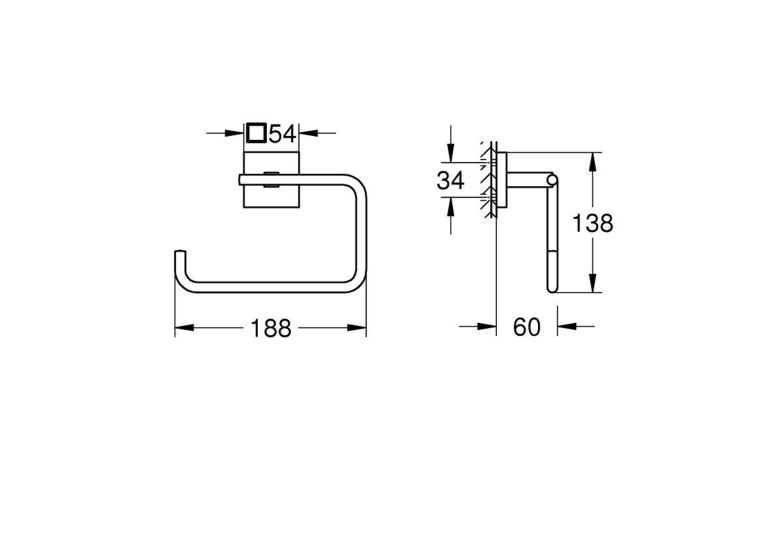 Тримач для рушників Grohe QuickFix Start Cube 40975000