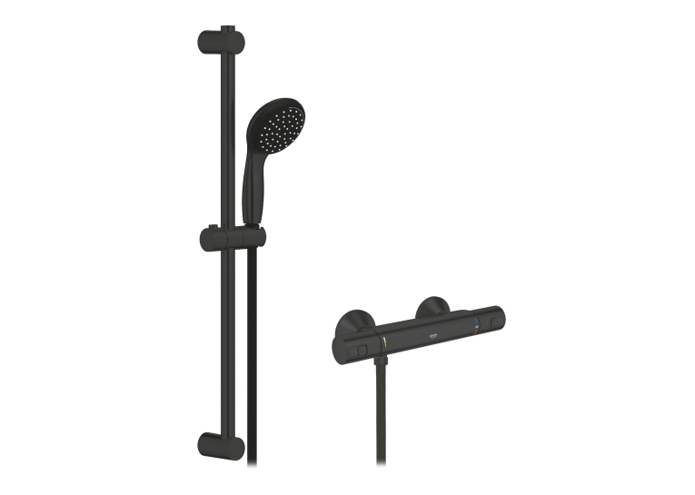 Змішувач термостатичний для душу Grohe QuickFix Start Black UA303908T1