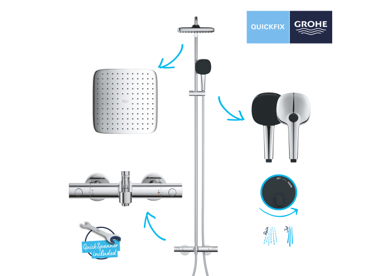 Душова система термостатична Grohe QuickFix Vitalio Comfort System 250 26984001