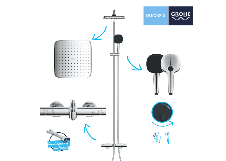 Душова система термостатична Grohe QuickFix Vitalio Comfort System 250 26984001