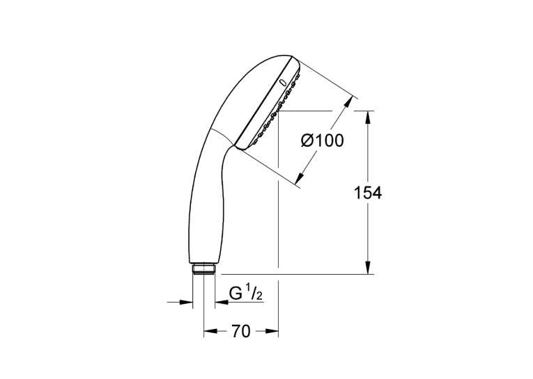 Лейка для ручного душа Grohe QuickFix Vitalio Go 100 26189000