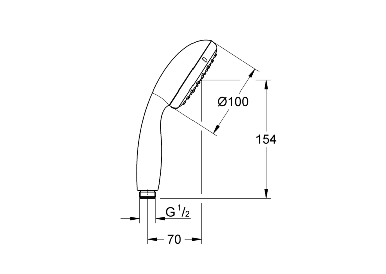 Лейка для ручного душа Grohe QuickFix Vitalio Go 100 26189000