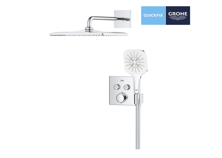 Душова система прихованого монтажу термостатична Grohe QuickFix Precision SmartControl Cube 34876000