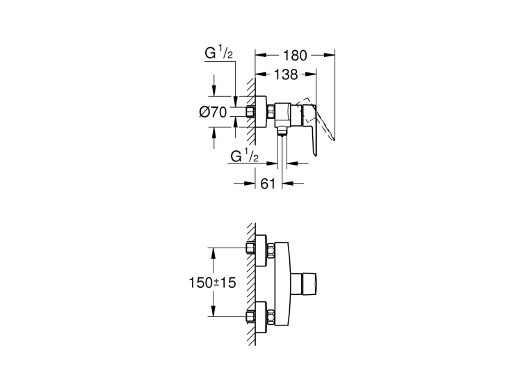 Смеситель для душа Grohe QuickFix Start 322792432