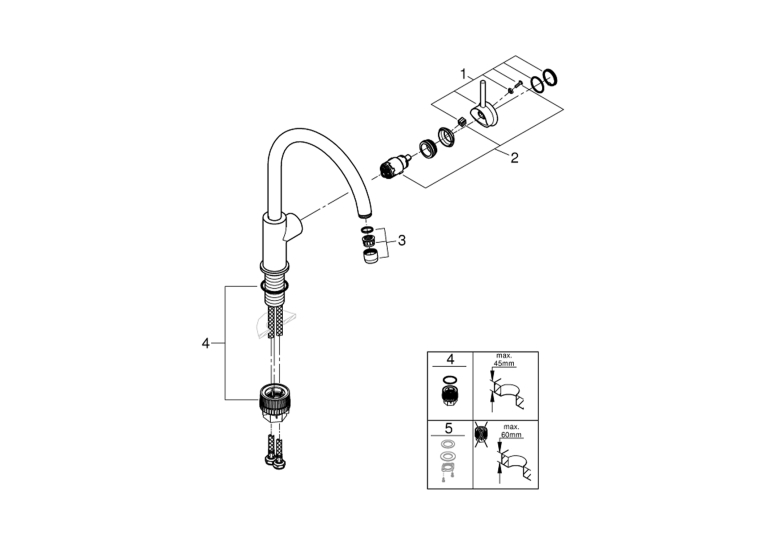 Змішувач для кухні Grohe QuickFix Start Classic 31553001