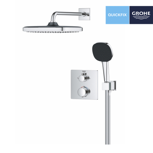 Душова система прихованого монтажу термостатична Grohe QuickFix Precision Grohtherm Cube 34882000