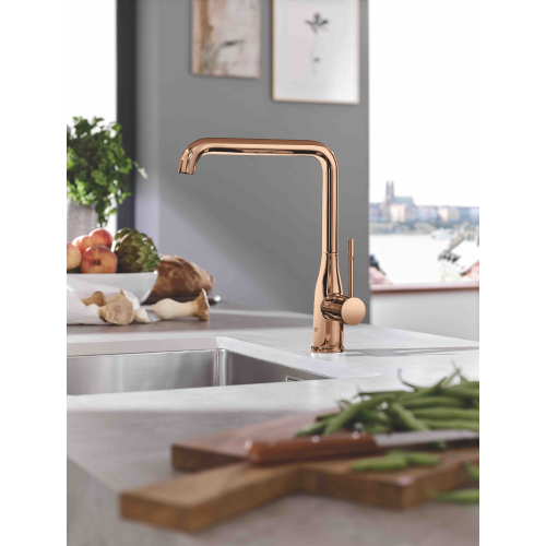 Grohe Змішувач для кухні Essence, дл.зливу - 220мм, поворотний, 1важіль, 30269DA0 Бронза