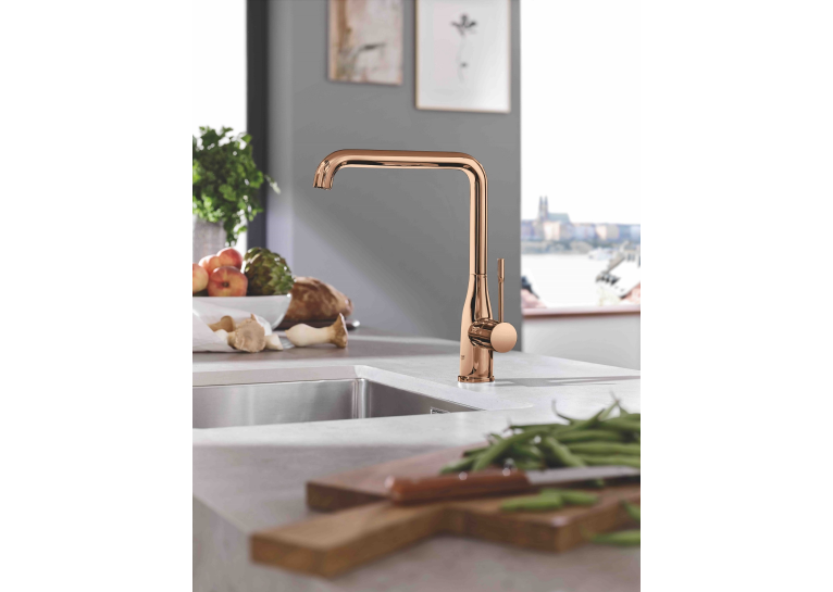 Grohe Змішувач для кухні Essence, дл.зливу - 220мм, поворотний, 1важіль, 30269DA0 Бронза