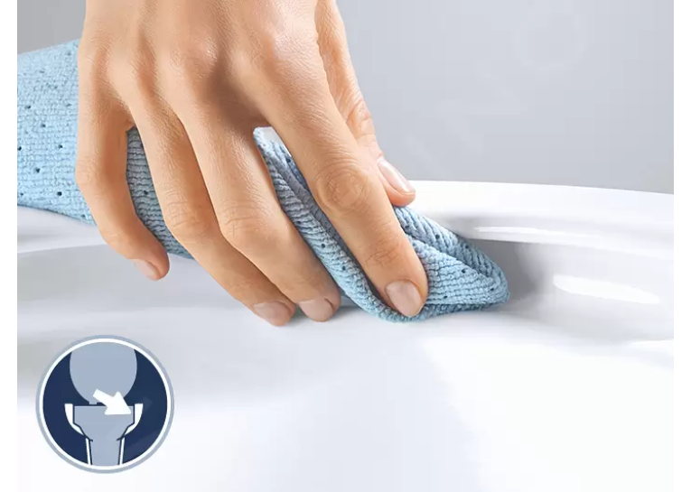 Унитаз подвесной укороченный Grohe Euro Ceramic 49см, смив Triple Vortex, покрытие HyperClean 102486SH00 + Сидение Grohe Euro Ceramic 102501SH00