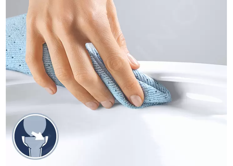 Унітаз підвісний укорочений Grohe Euro Ceramic 49см, змив Triple Vortex, покриття HyperClean 102486SH00 + Сидіння Grohe 102501SH00