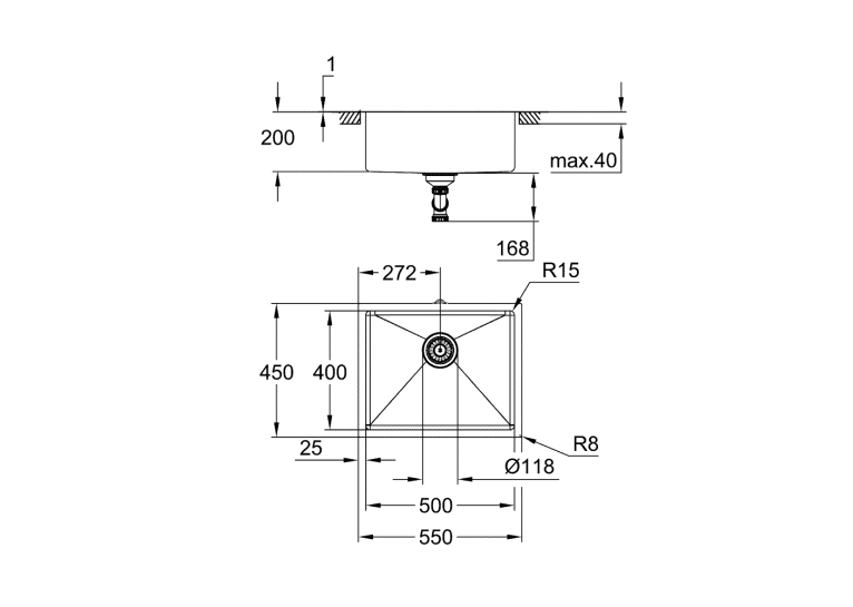 Набір для кухні Grohe мийка 31574GN1 + зміш. 30274GN0 + дозатор 40535GN0, прохолодний схід сонця