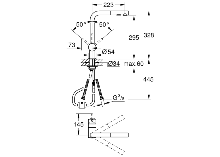 Набір для кухні Grohe мийка 31574GN1 + зміш. 30274GN0 + дозатор 40535GN0, прохолодний схід сонця