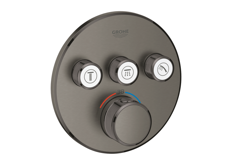 Душова система прихованого монтажу з виливом Grohe Grohtherm SmartControl KIT34862AL0UA Графит матовий