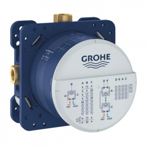 Душова система прихованого монтажу з виливом Grohe Grohtherm SmartControl KIT34862AL0UA Графит матовий