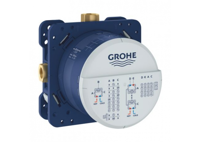 Душевая система скрытого монтажа с изливом Grohe Grohtherm SmartControl KIT34862AL0UA Графит матовый