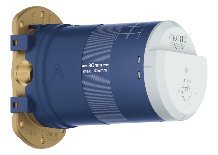 Душова система прихованого монтажу з виливом Grohe Grohtherm SmartControl KIT34862AL0UA Графит матовий