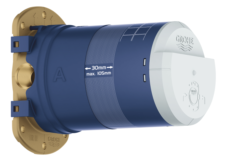 Душевая система скрытого монтажа с изливом Grohe Grohtherm SmartControl KIT34862AL0UA Графит матовый
