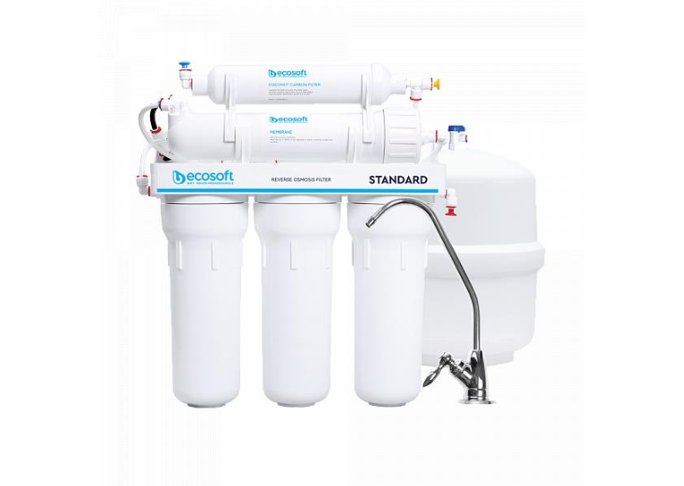 Комплект для фільтрації води за технологією зворотного осмосу Ecosoft Standard +Grohe  Blue Pure Minta (MO55030601)
