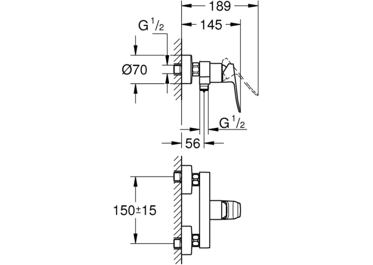 Змішувач для душу Grohe QuickFix Dice 1018742430