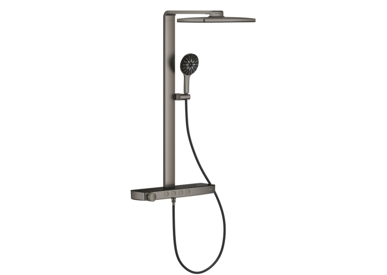 Душова система GROHE SPA Rainshower Aqua Pure з термостатом для настінного монтажу, Графіт Матовий (100962AL00)