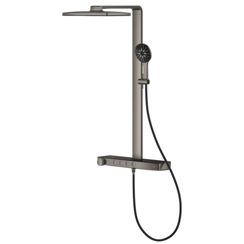 Душевая система GROHE SPA Rainshower Aqua Pure с термостатом для настенного монтажа, Графит Матовый (100962AL00)
