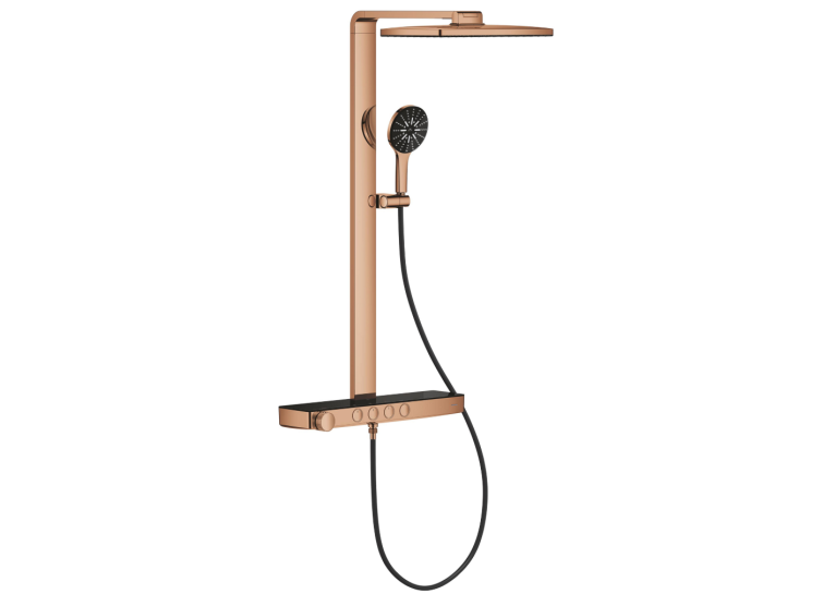 Душова система GROHE SPA Rainshower Aqua Pure з термостатом для настінного монтажу, Мідь (100962DA00)