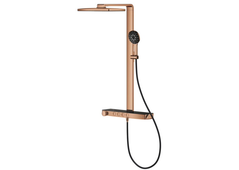 Душевая система GROHE SPA Rainshower Aqua Pure с термостатом для настенного монтажа, Медь (100962DA00)
