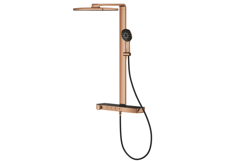 Душова система GROHE SPA Rainshower Aqua Pure з термостатом для настінного монтажу, Мідь (100962DA00)