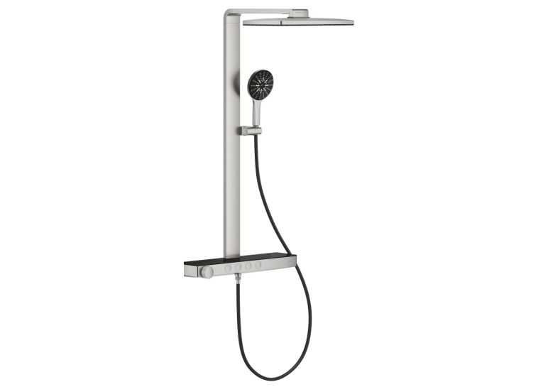 Душова система GROHE SPA Rainshower Aqua Pure з термостатом для настінного монтажу, Суперсталь (100962DC00)