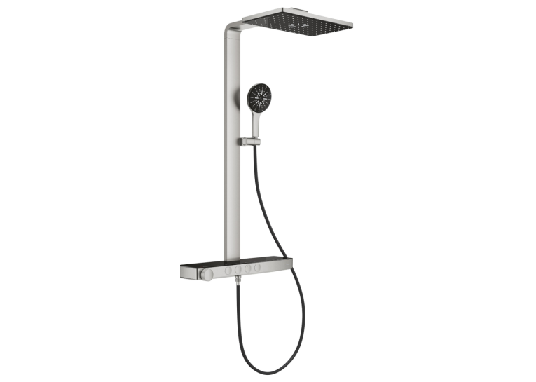 Душова система GROHE SPA Rainshower Aqua Pure з термостатом для настінного монтажу, Суперсталь (100962DC00)