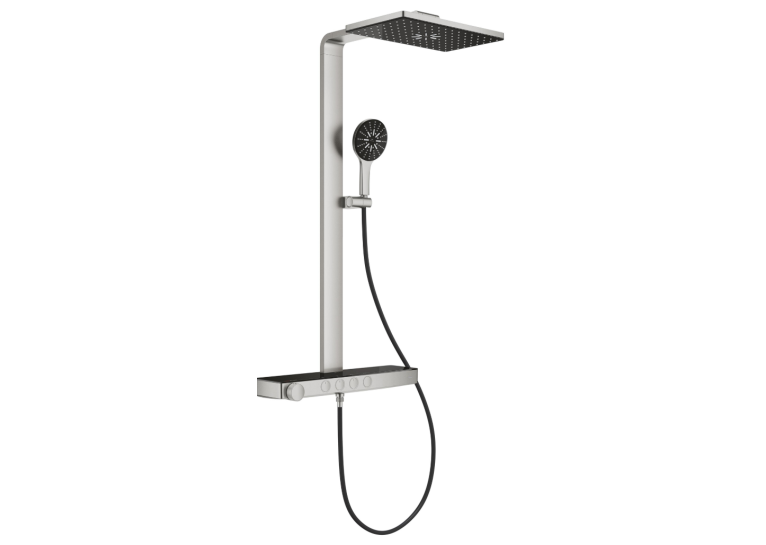 Душова система GROHE SPA Rainshower Aqua Pure з термостатом для настінного монтажу, Суперсталь (100962DC00)