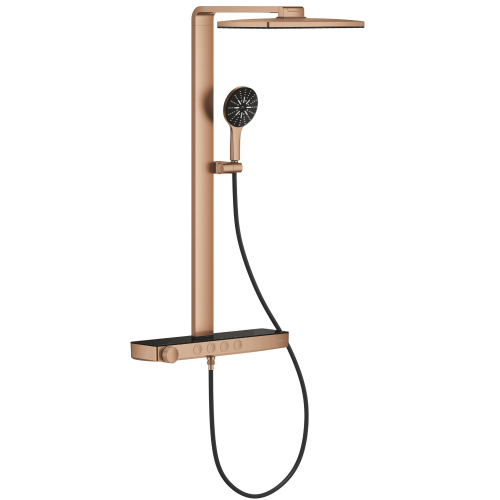 Душова система GROHE SPA Rainshower Aqua Pure з термостатом для настінного монтажу, Мідь Матова (100962DL00)