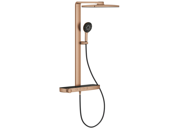 Душова система GROHE SPA Rainshower Aqua Pure з термостатом для настінного монтажу, Мідь Матова (100962DL00)