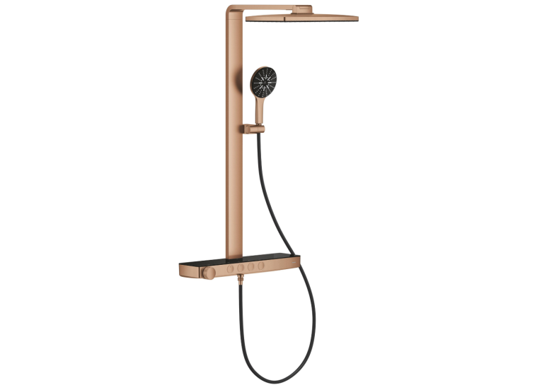 Душова система GROHE SPA Rainshower Aqua Pure з термостатом для настінного монтажу, Мідь Матова (100962DL00)