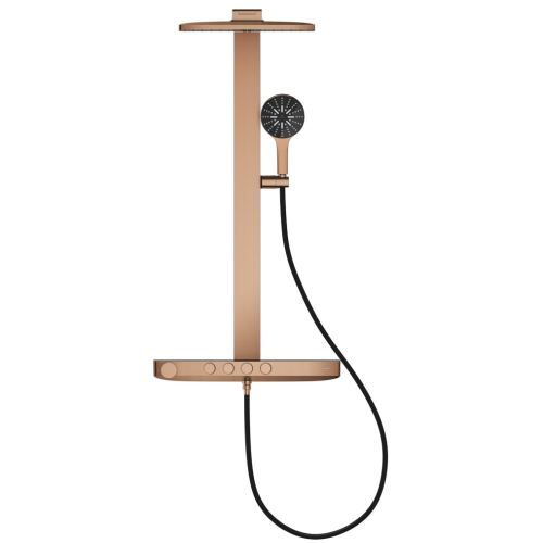 Душевая система GROHE SPA Rainshower Aqua Pure с термостатом для настенного монтажа, Медь Матовая (100962DL00)