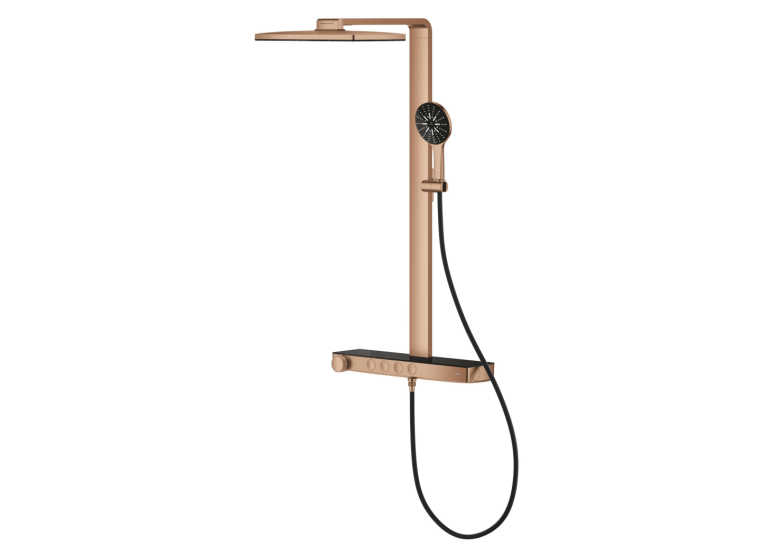 Душова система GROHE SPA Rainshower Aqua Pure з термостатом для настінного монтажу, Мідь Матова (100962DL00)
