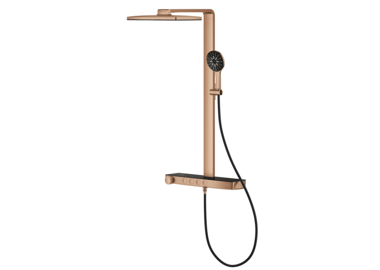 Душова система GROHE SPA Rainshower Aqua Pure з термостатом для настінного монтажу, Мідь Матова (100962DL00)