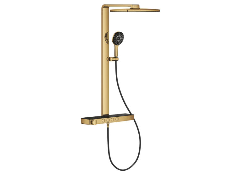 Душова система GROHE SPA Rainshower Aqua Pure з термостатом для настінного монтажу, золото матове (100962GL00)