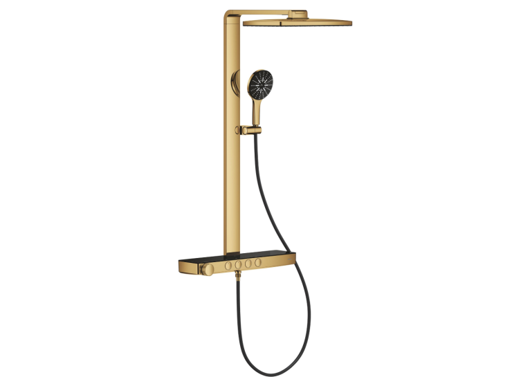 Душова система GROHE SPA Rainshower Aqua Pure з термостатом для настінного монтажу, золото матове (100962GL00)