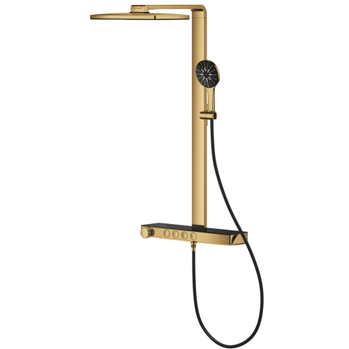 Душевая система GROHE SPA Rainshower Aqua Pure с термостатом для настенного монтажа, золото (100962GL00)