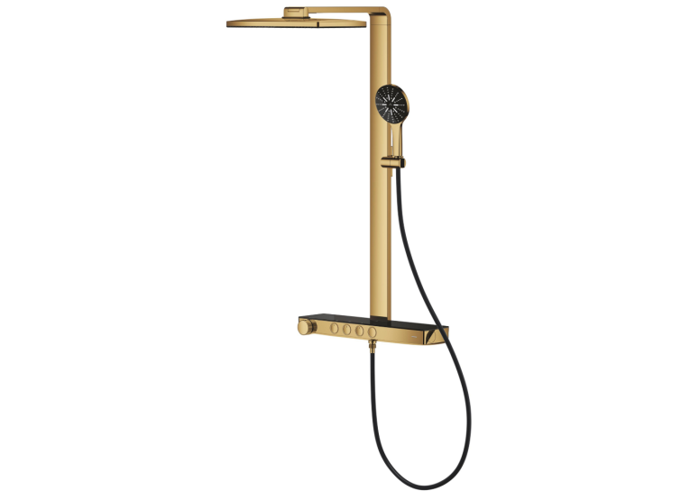 Душова система GROHE SPA Rainshower Aqua Pure з термостатом для настінного монтажу, золото матове (100962GL00)