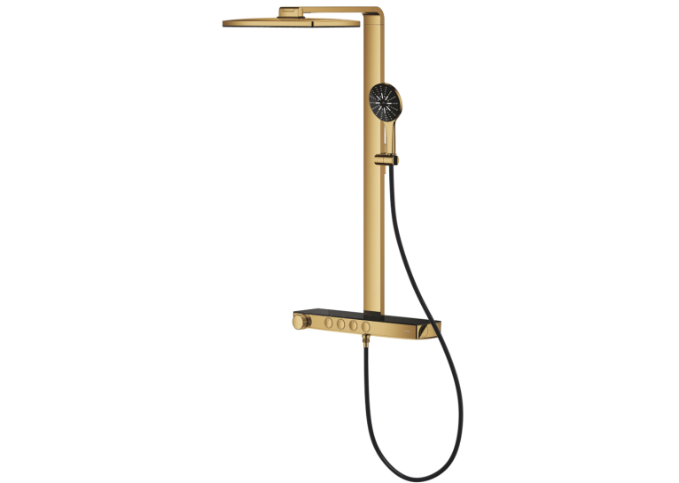 Душова система GROHE SPA Rainshower Aqua Pure з термостатом для настінного монтажу, золото матове (100962GL00)