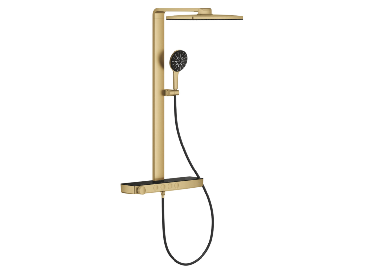Душевая система GROHE SPA Rainshower Aqua Pure с термостатом для настенного монтажа, золото матовое (100962GN00)