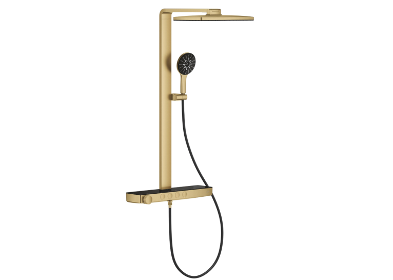 Душова система GROHE SPA Rainshower Aqua Pure з термостатом для настінного монтажу, золото матове (100962GN00)