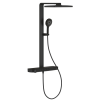 Душова система GROHE SPA Rainshower Aqua Pure з термостатом для настінного монтажу, чорний (100962KF00)