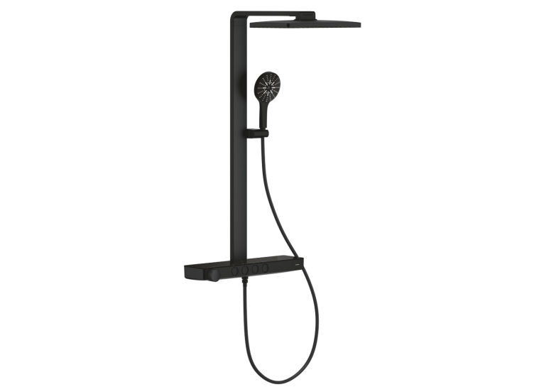 Душова система GROHE SPA Rainshower Aqua Pure з термостатом для настінного монтажу, чорний (100962KF00)