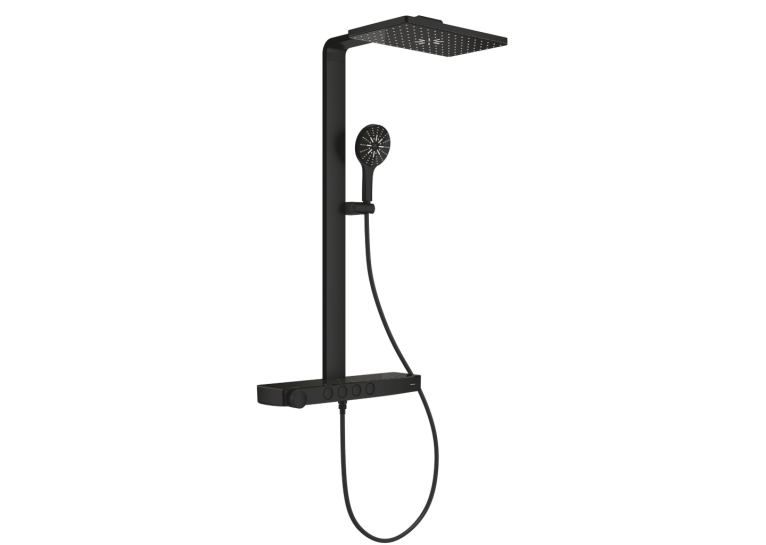 Душова система GROHE SPA Rainshower Aqua Pure з термостатом для настінного монтажу, чорний (100962KF00)
