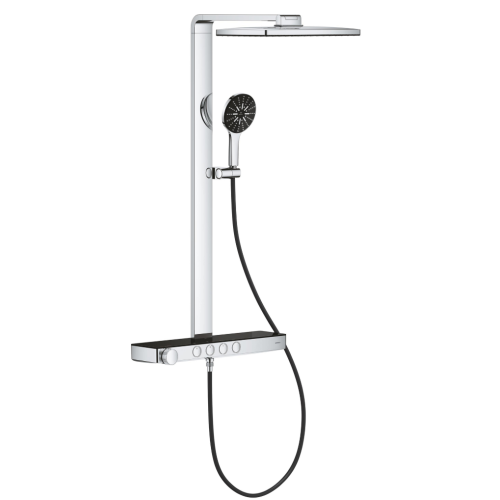 Душова система GROHE SPA Rainshower Aqua Pure з термостатом для настінного монтажу, хром/чорний (100962KI00)