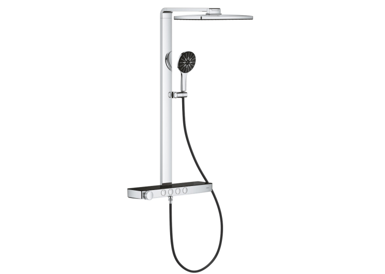Душова система GROHE SPA Rainshower Aqua Pure з термостатом для настінного монтажу, хром/чорний (100962KI00)