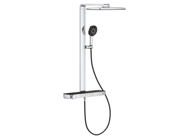 Душова система GROHE SPA Rainshower Aqua Pure з термостатом для настінного монтажу, хром/чорний (100962KI00)